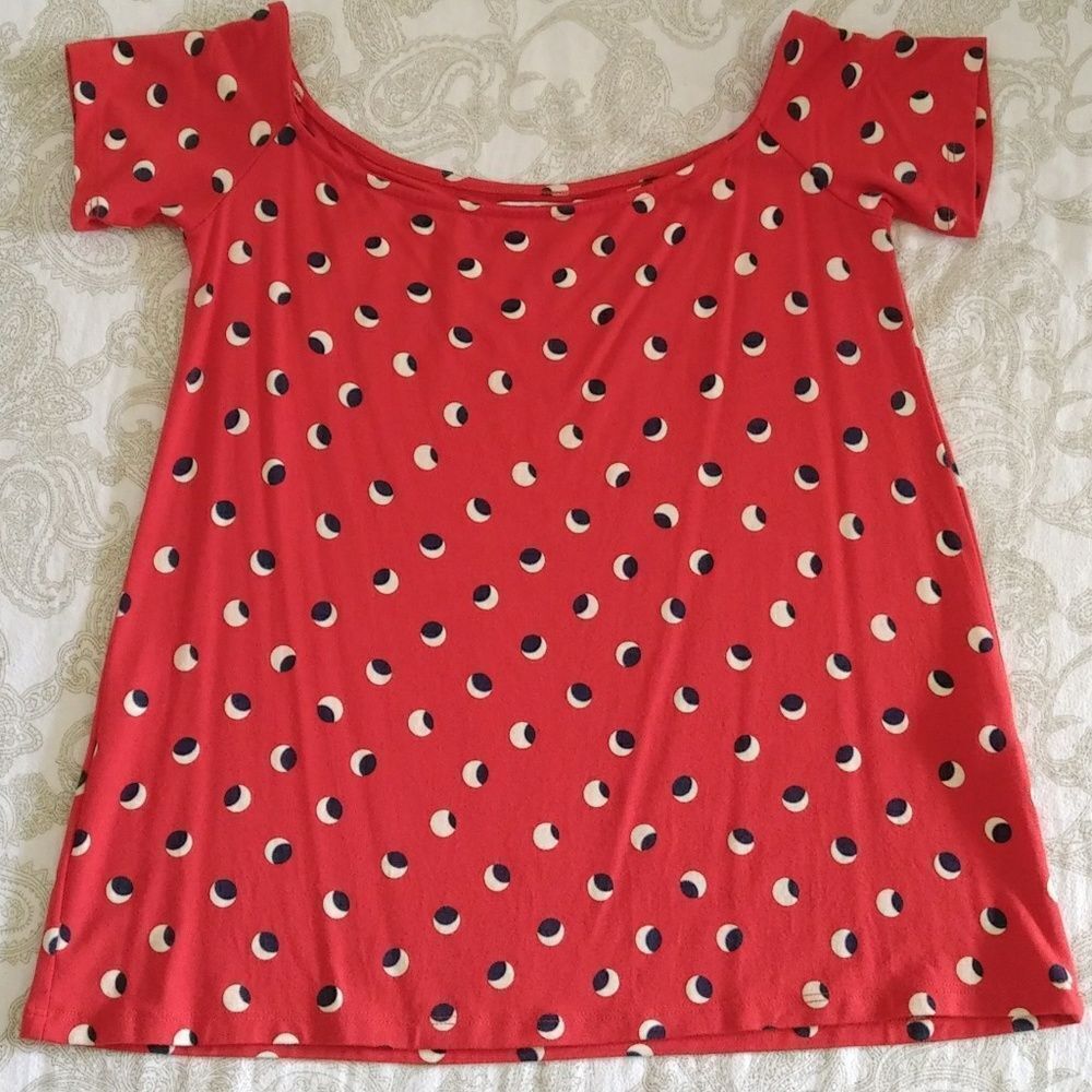 Fighting🤼 Eel Top Love❤ in Red Alex Print Sz S